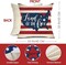 4th of July Patriotic Throw Pillow Covers 18x18 Set of 4 - American Flag Stars and Stripes Outdoor Decor - Red White and Blue USA Cushion Cases for Porch, Patio, & Home Independence Day Decorations